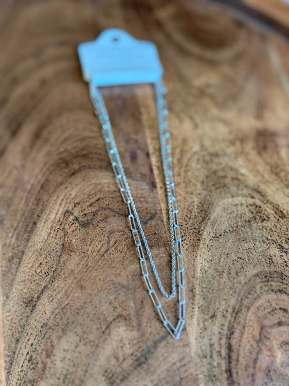 The Silver Luminate Layered Necklace