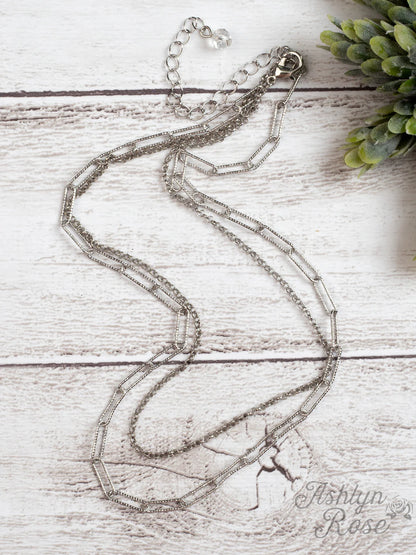 The Silver Luminate Layered Necklace